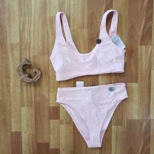 Two piece high waisted swimsuit
